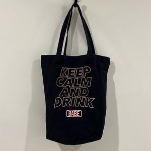 Budweiser Blue Tote Bag with Bold Text and Sturdy Fabric